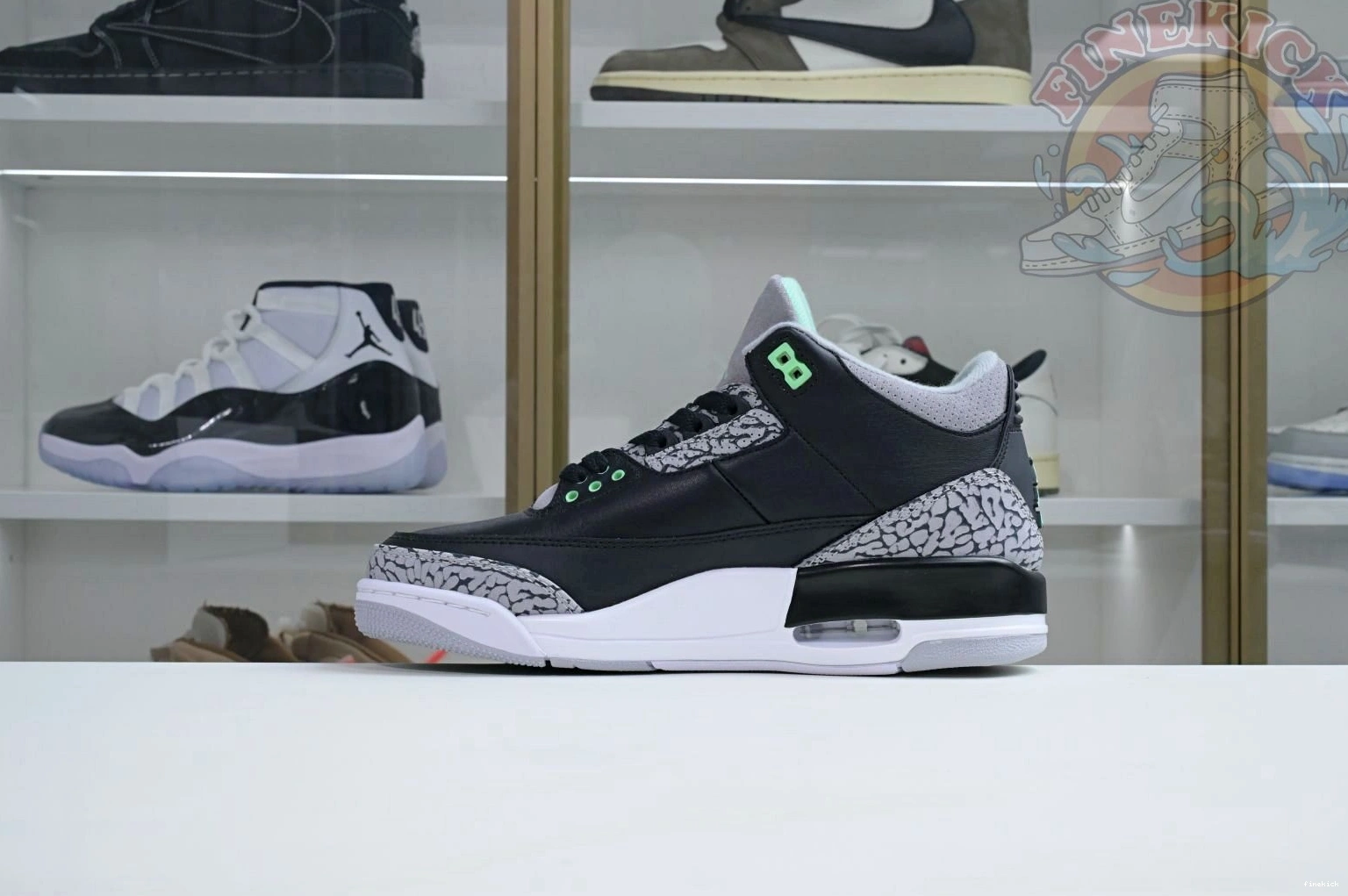 3 Jordan Air Green Glow 0226